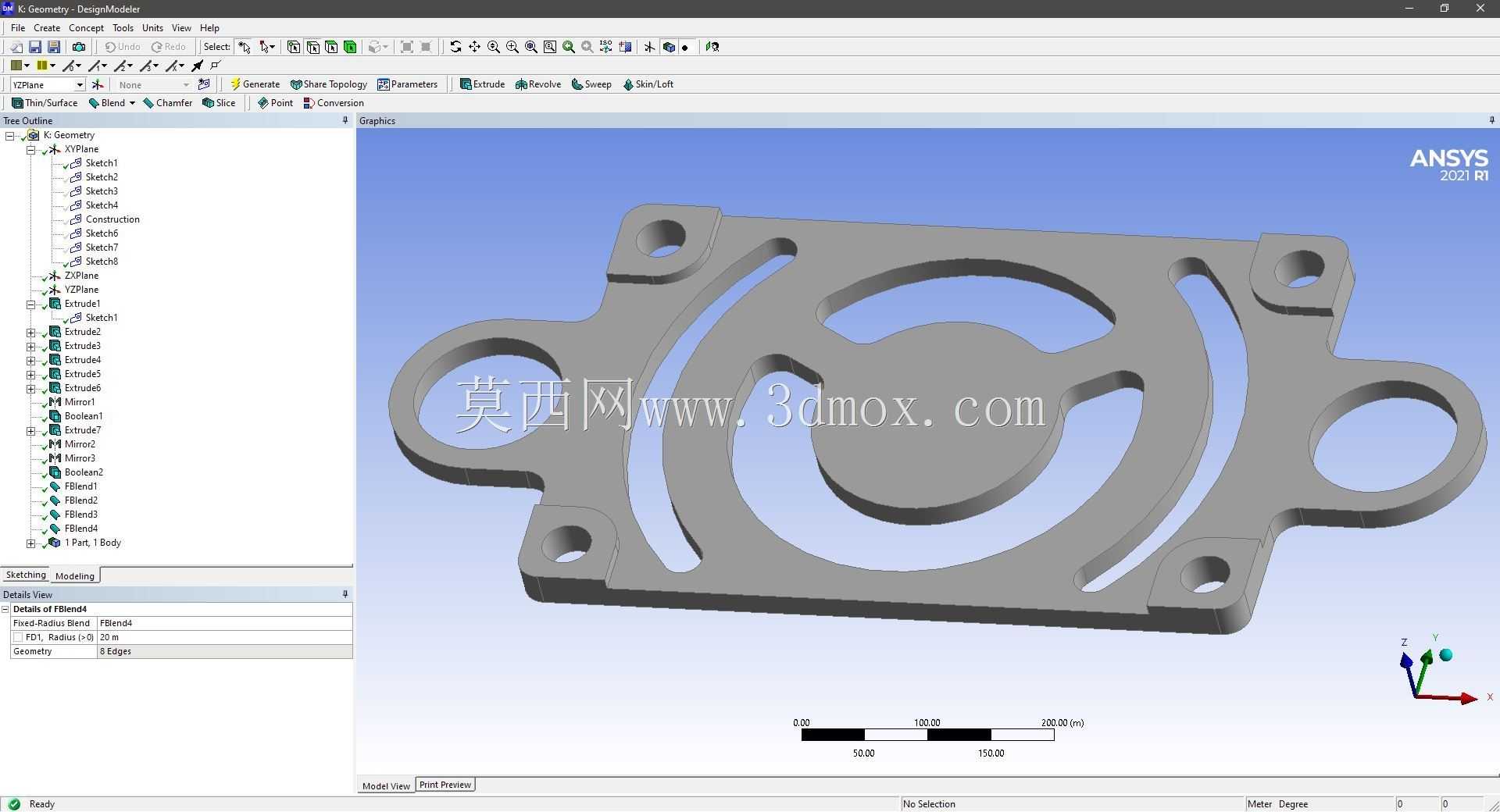 Modele 3D �� ANSYS Designer Modeler ��ʵ��