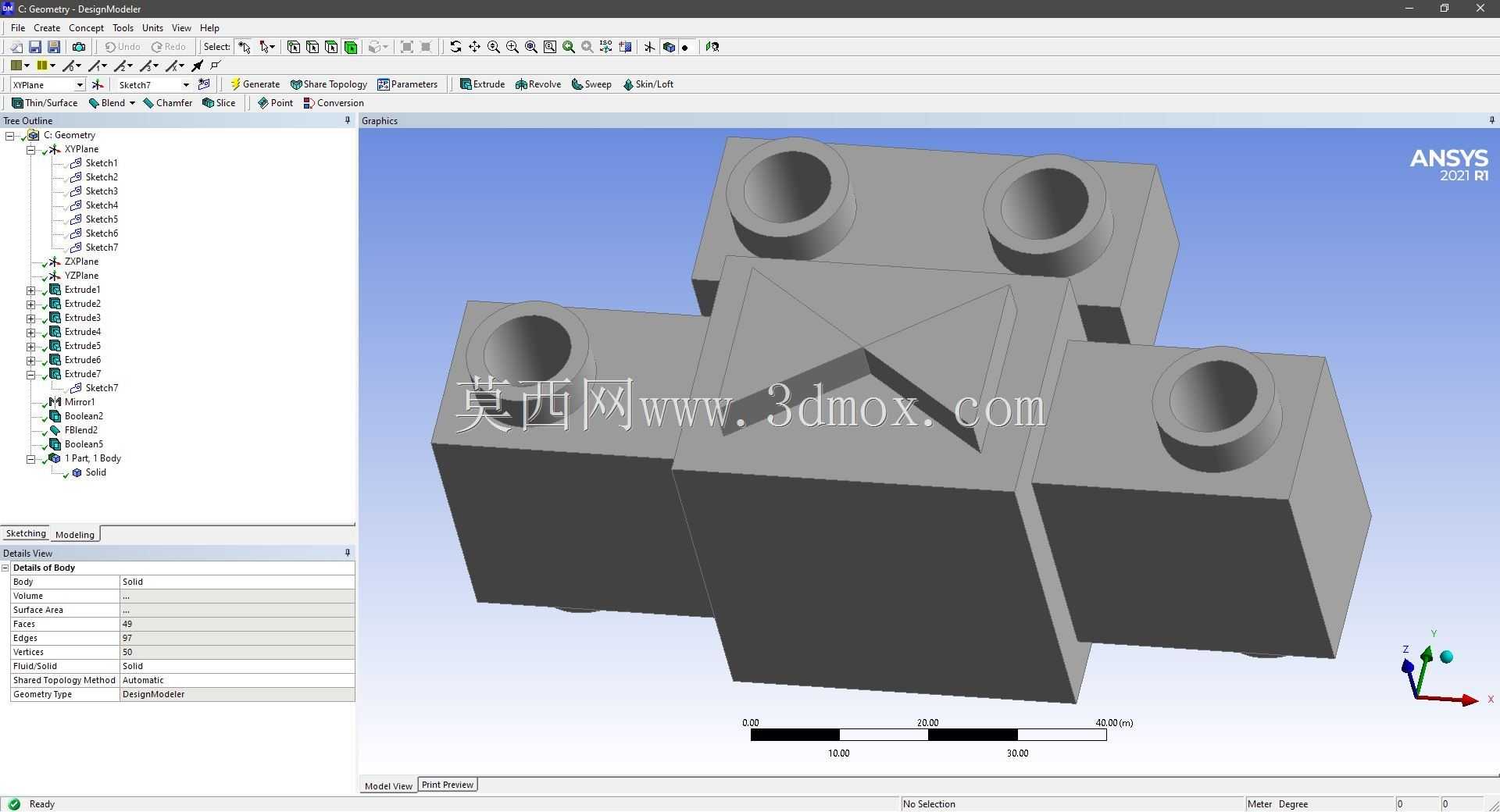 Modele 3D �� ANSYS Designer Modeler ��ʵ��