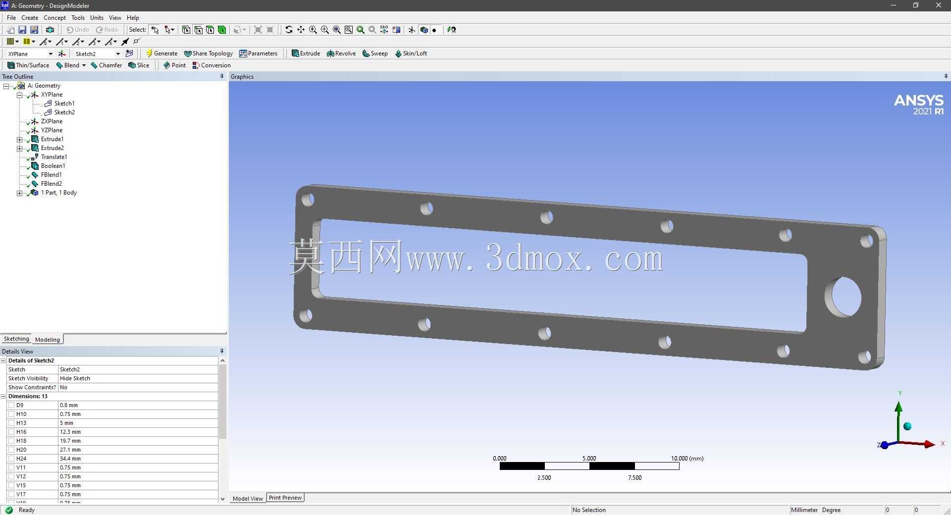 Modele 3D �� ANSYS Designer Modeler ��ʵ��