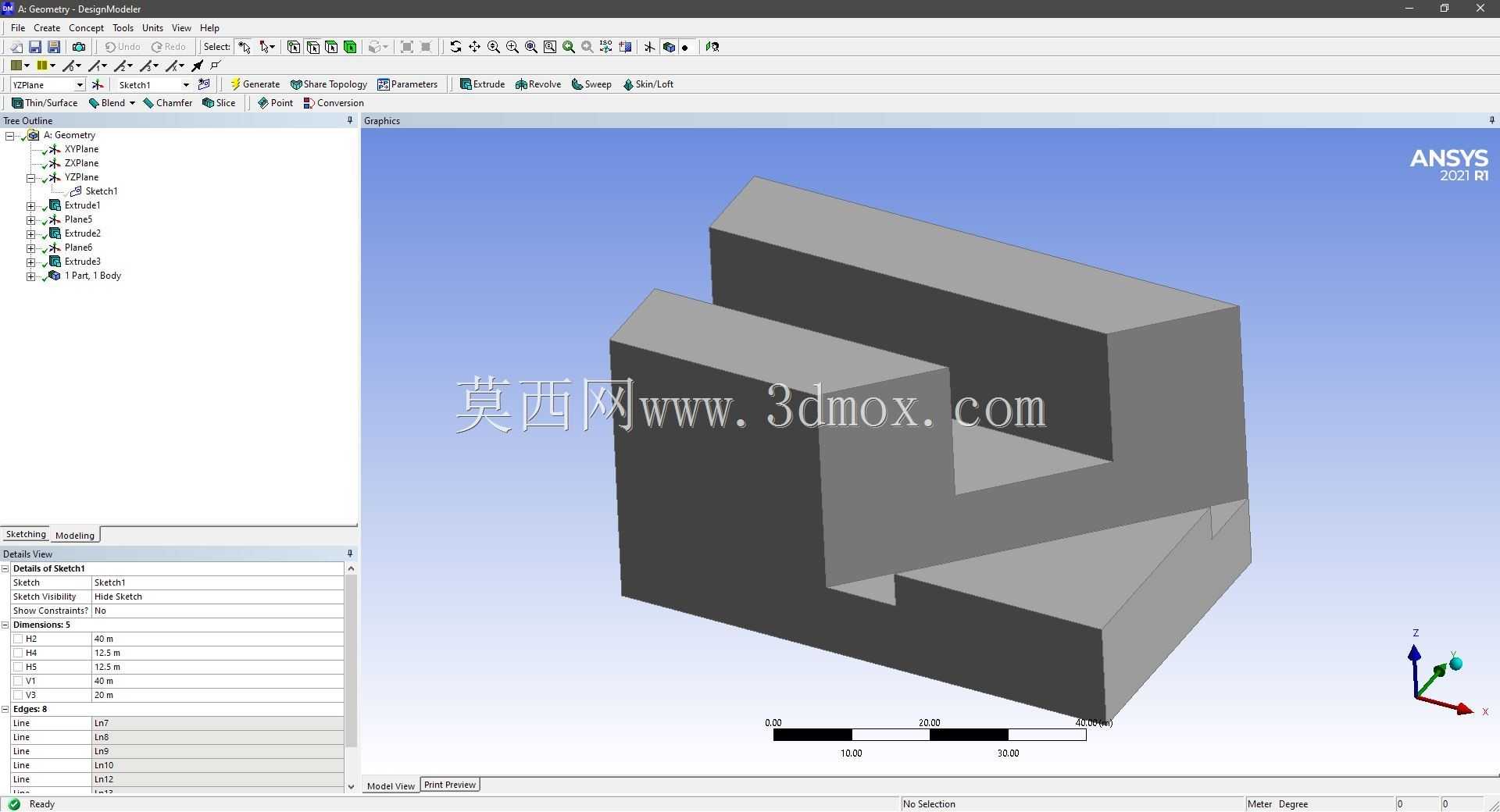 Modele 3D �� ANSYS Designer Modeler ��ʵ��
