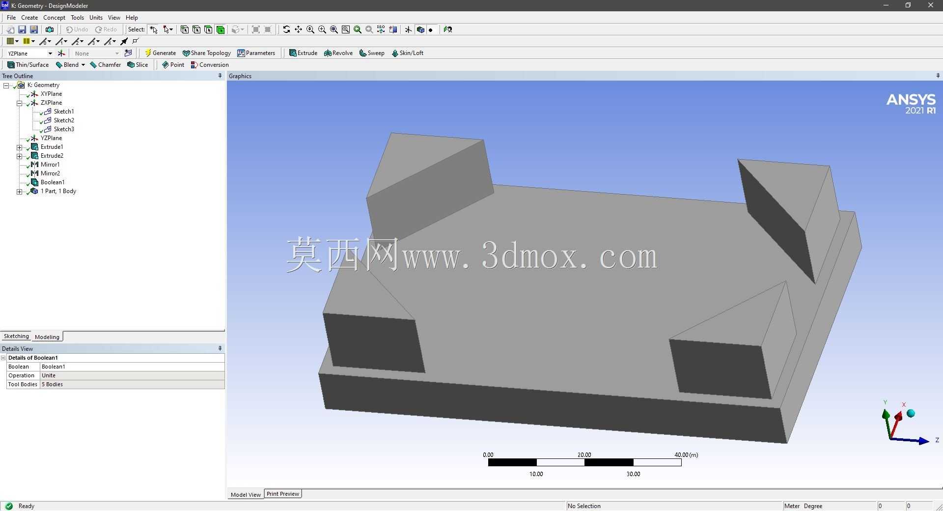 Modele 3D �� ANSYS Designer Modeler ��ʵ��