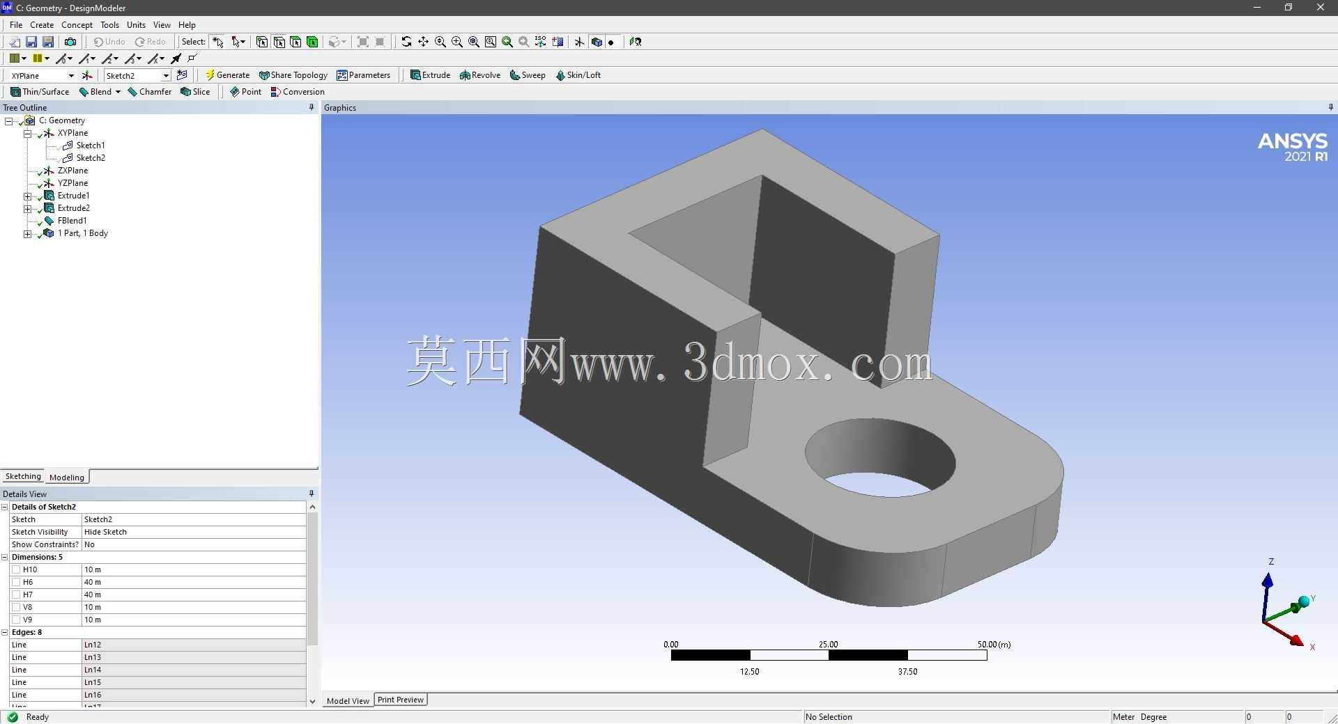 Modele 3D �� ANSYS Designer Modeler ��ʵ��