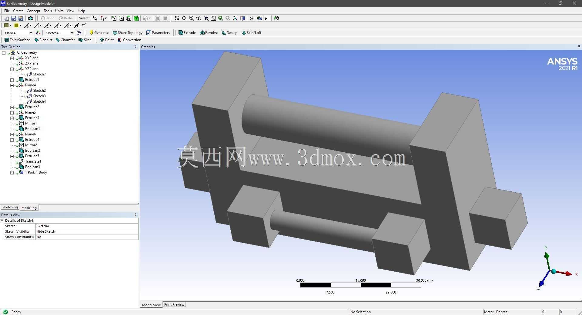 Modele 3D �� ANSYS Designer Modeler ��ʵ��