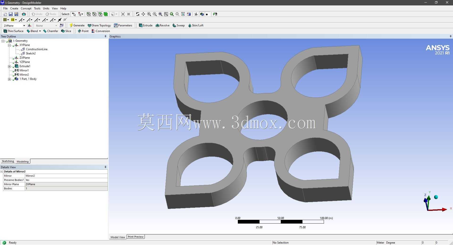 Modele 3D �� ANSYS Designer Modeler ��ʵ��