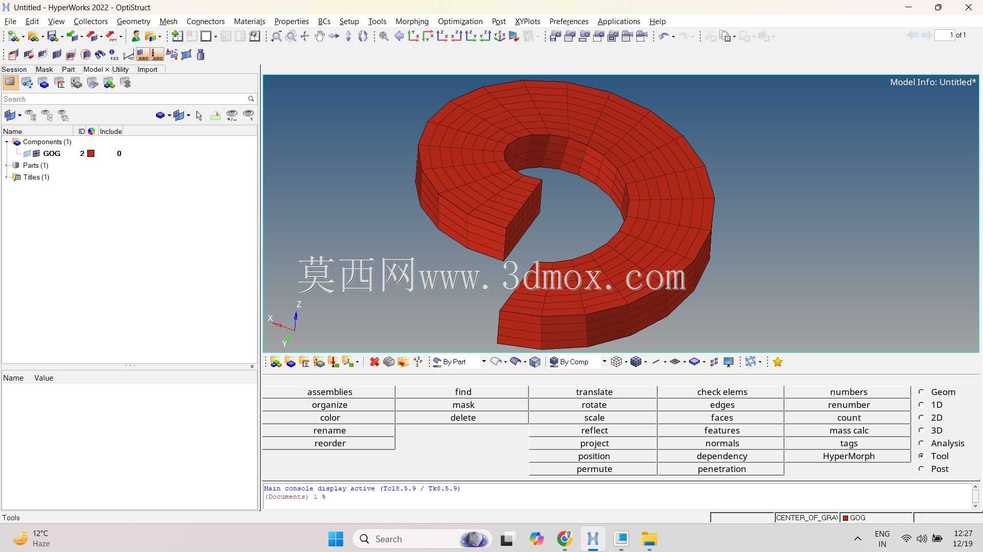 Hypermesh 2022 �е� 3D ����������