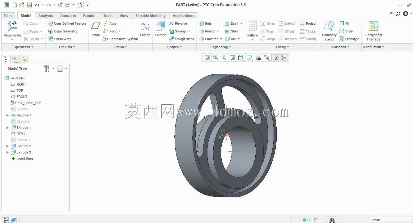 Ptc Creo ������ʵ��ģ��