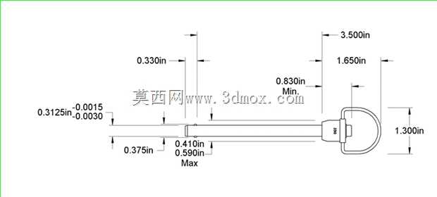 5/16 x 3-1/2" 快速释放销