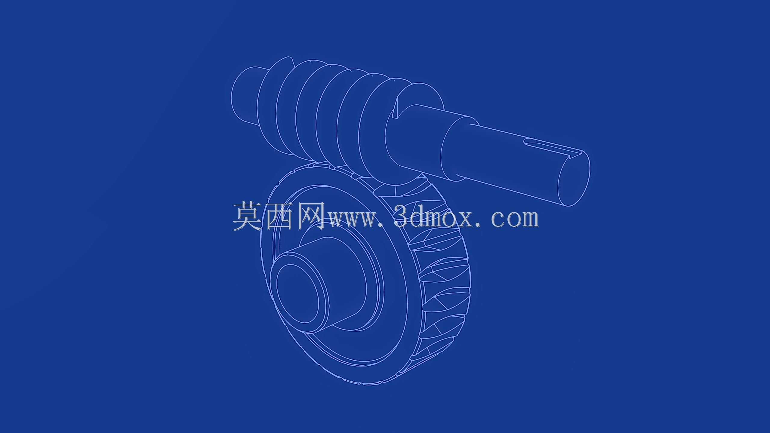 动画。蜗杆传动