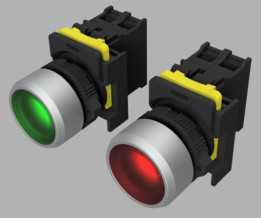 Sweideer 22mm SPST 发光红绿常开瞬时开关