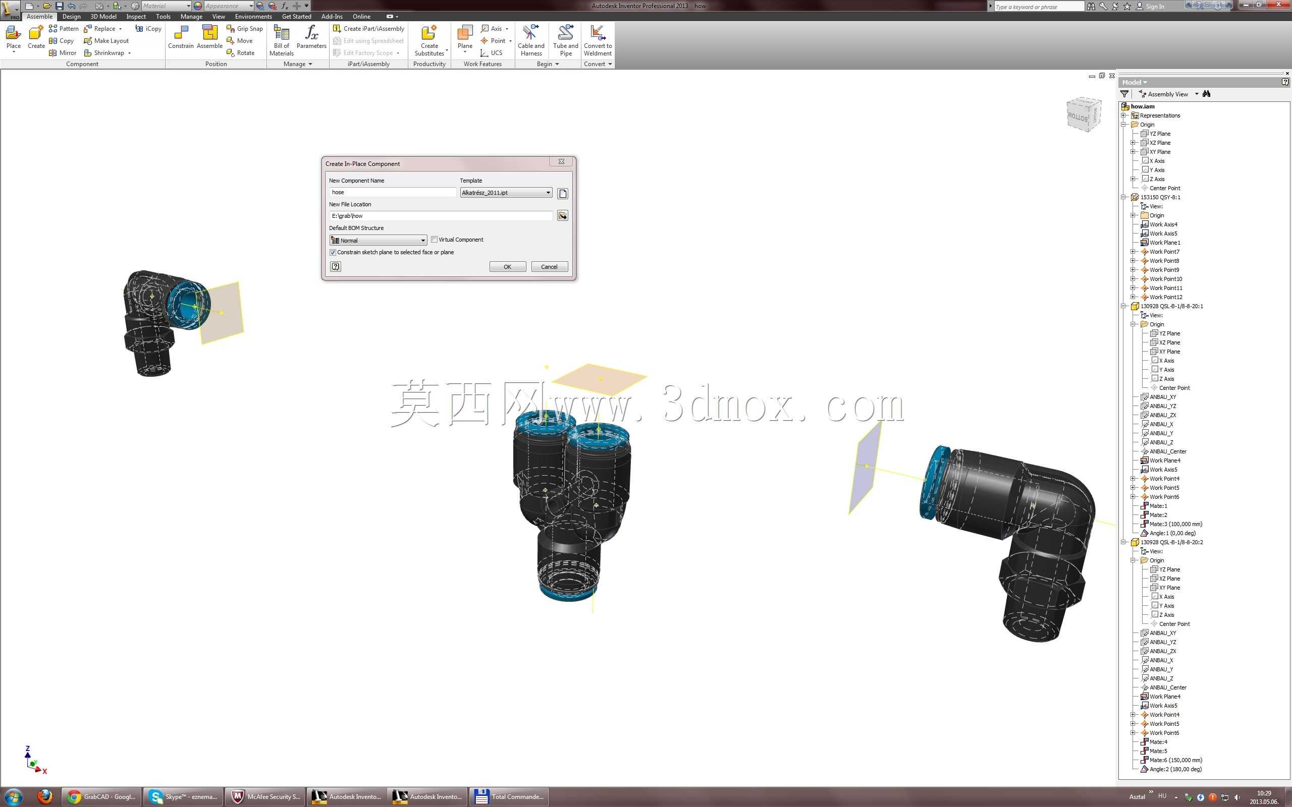 教程:如何使用 Autodesk Inventor 制作柔性软管/电线