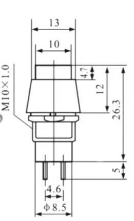 Chave Bot?o按钮PBS-11A 250VAC 3A 2T