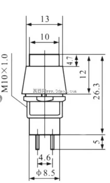 Chave Bot?o按钮PBS-11A 250VAC 3A 2T