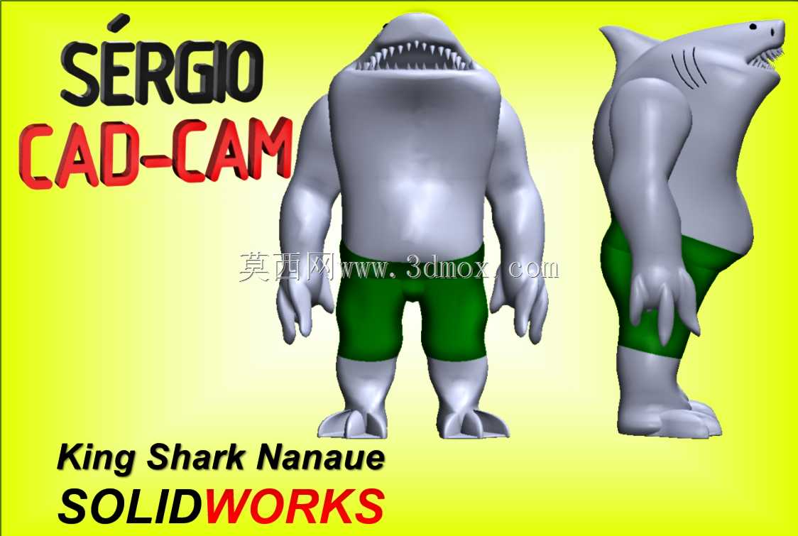 King Shark Nanaue -S��rgio CAD CAM