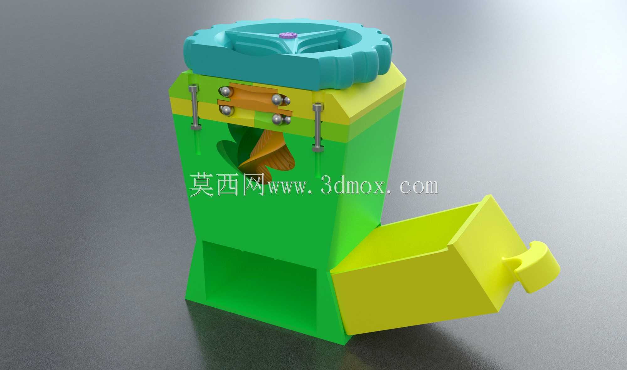 草药台风 - 3D打印旋风式粉碎杂草研磨器