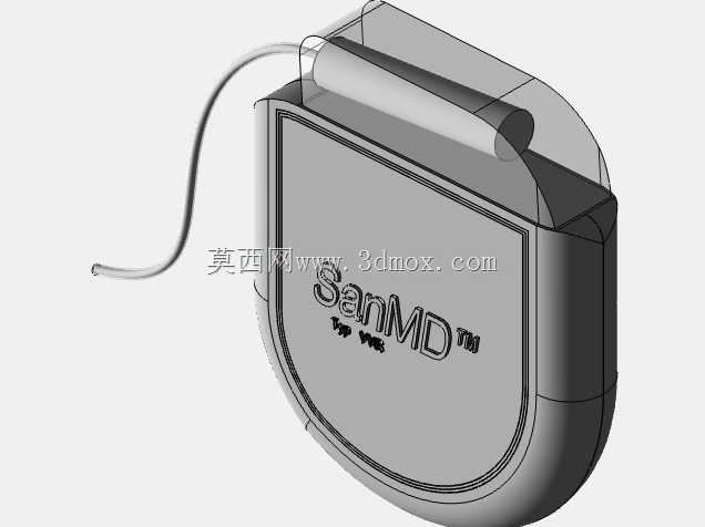 植入式心脏复律除颤器 (ICD) 的三维模型