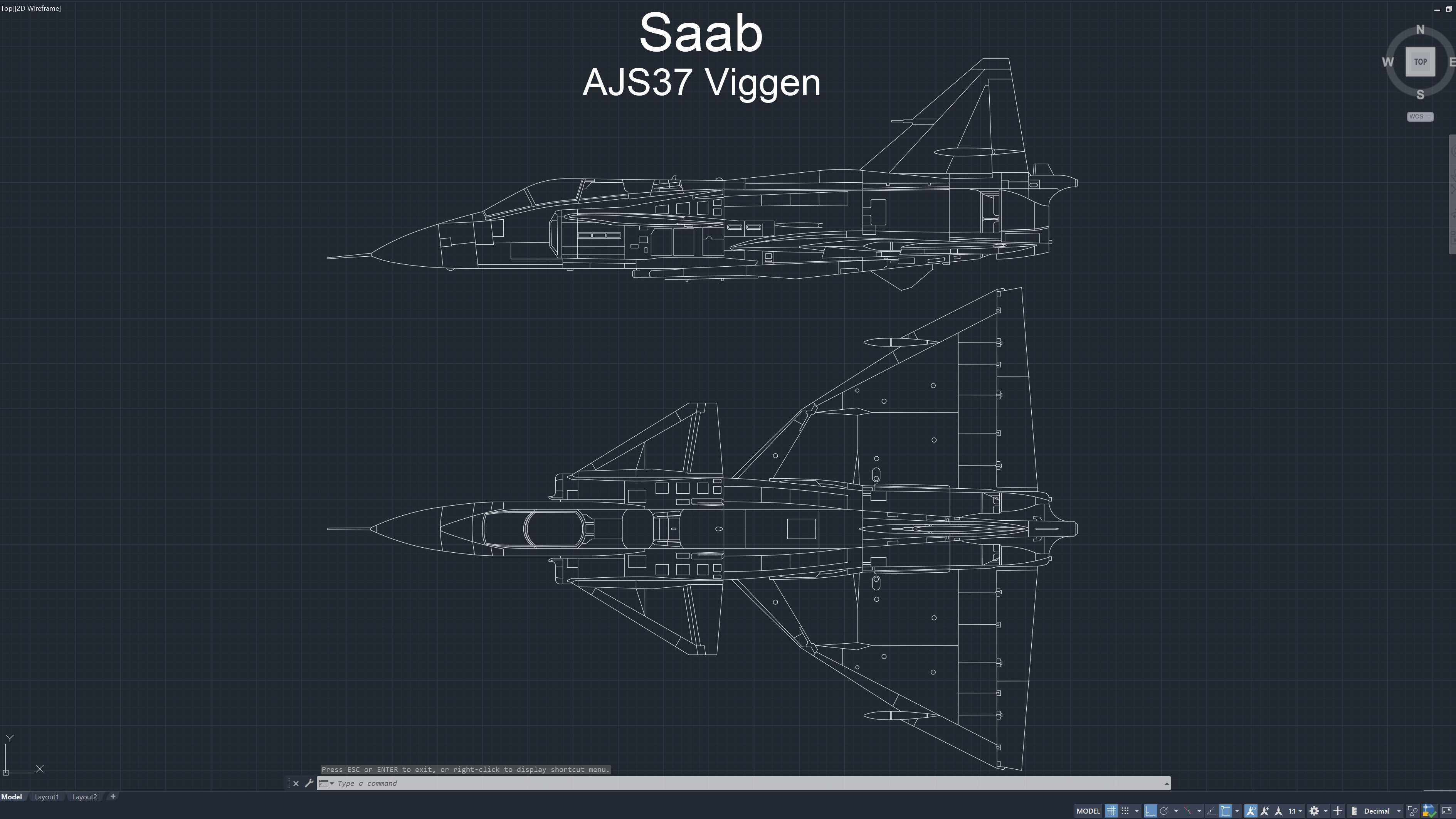 Saab AJS37 Viggen 2D ���