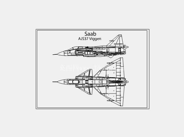 Saab AJS37 Viggen 2D ���