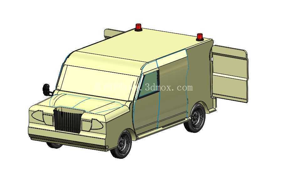 ???? 工业维护车 – 3D 模型 ????