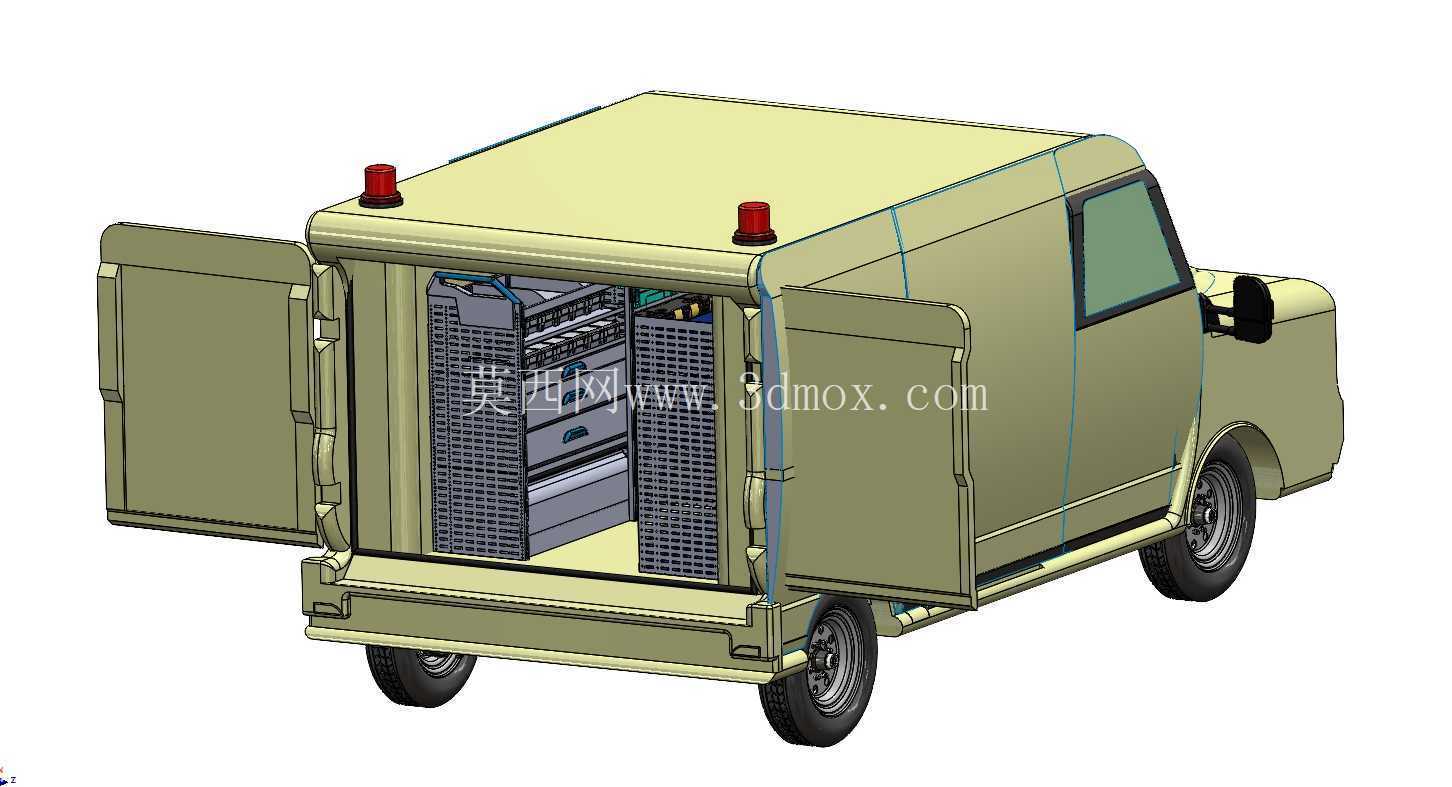 ???? 工业维护车 – 3D 模型 ????