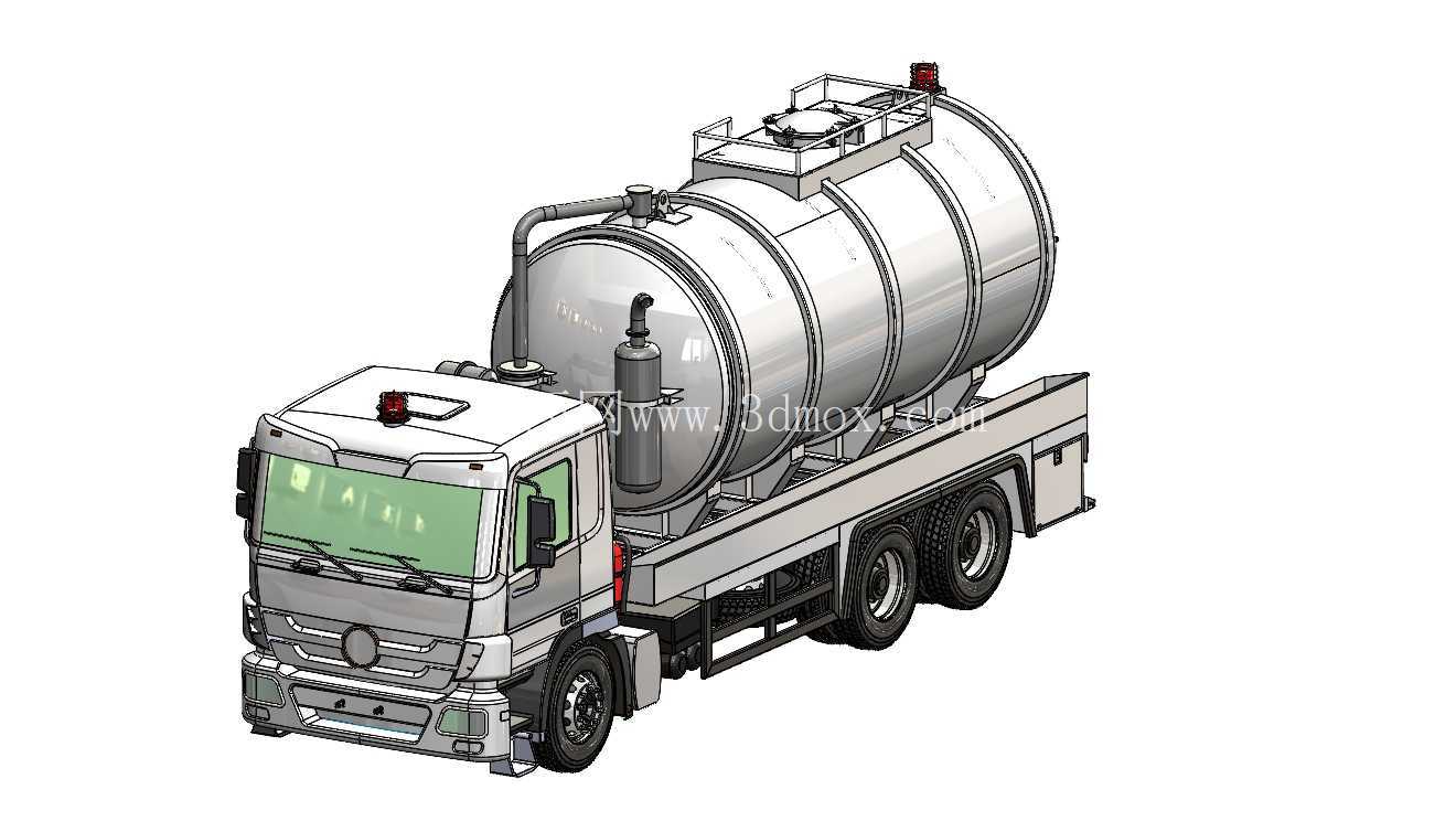 ????废水真空车:一项教育工程研究! CAD模型