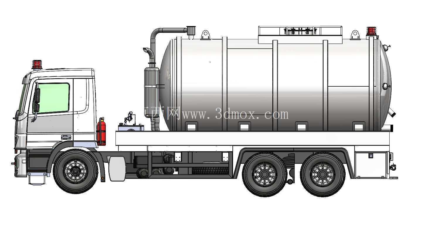 ????废水真空车:一项教育工程研究! CAD模型
