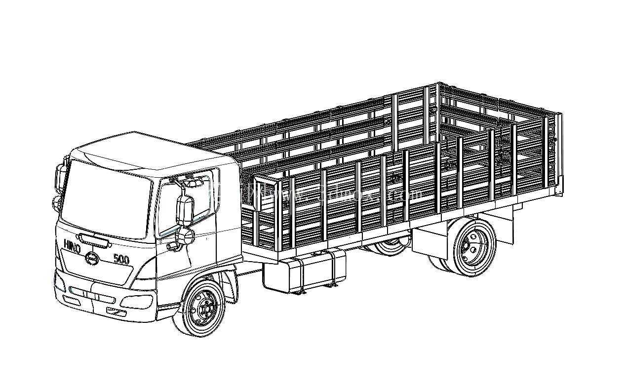??? 军用堆叠式货车 – 3D教学模型