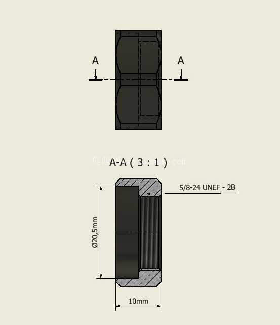 .30口径枪口制退器 5/8x24