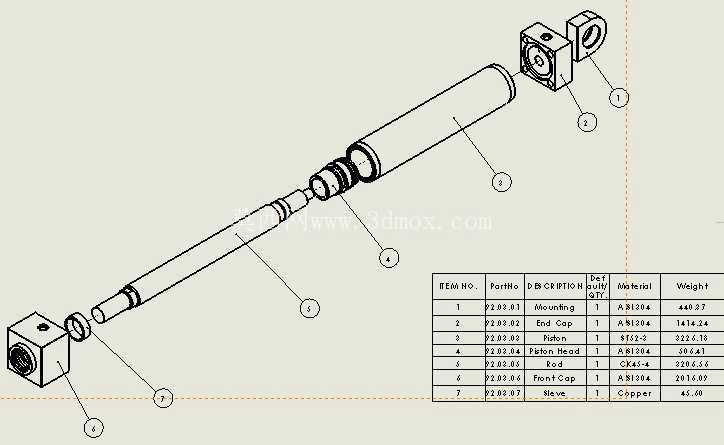Һѹ�ף������� - ǰ��50x36x260mm