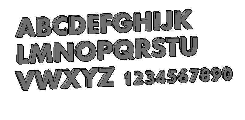 3D 字母