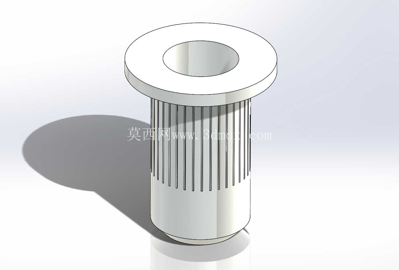 M4 短 x 6.0mm 孔径 法兰头滚花本体盲铆螺母 - 开口