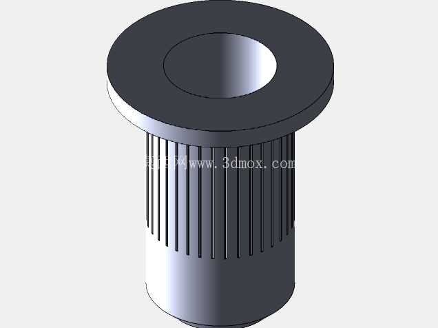 M4 短 x 6.0mm 孔径 法兰头滚花本体盲铆螺母 - 开口
