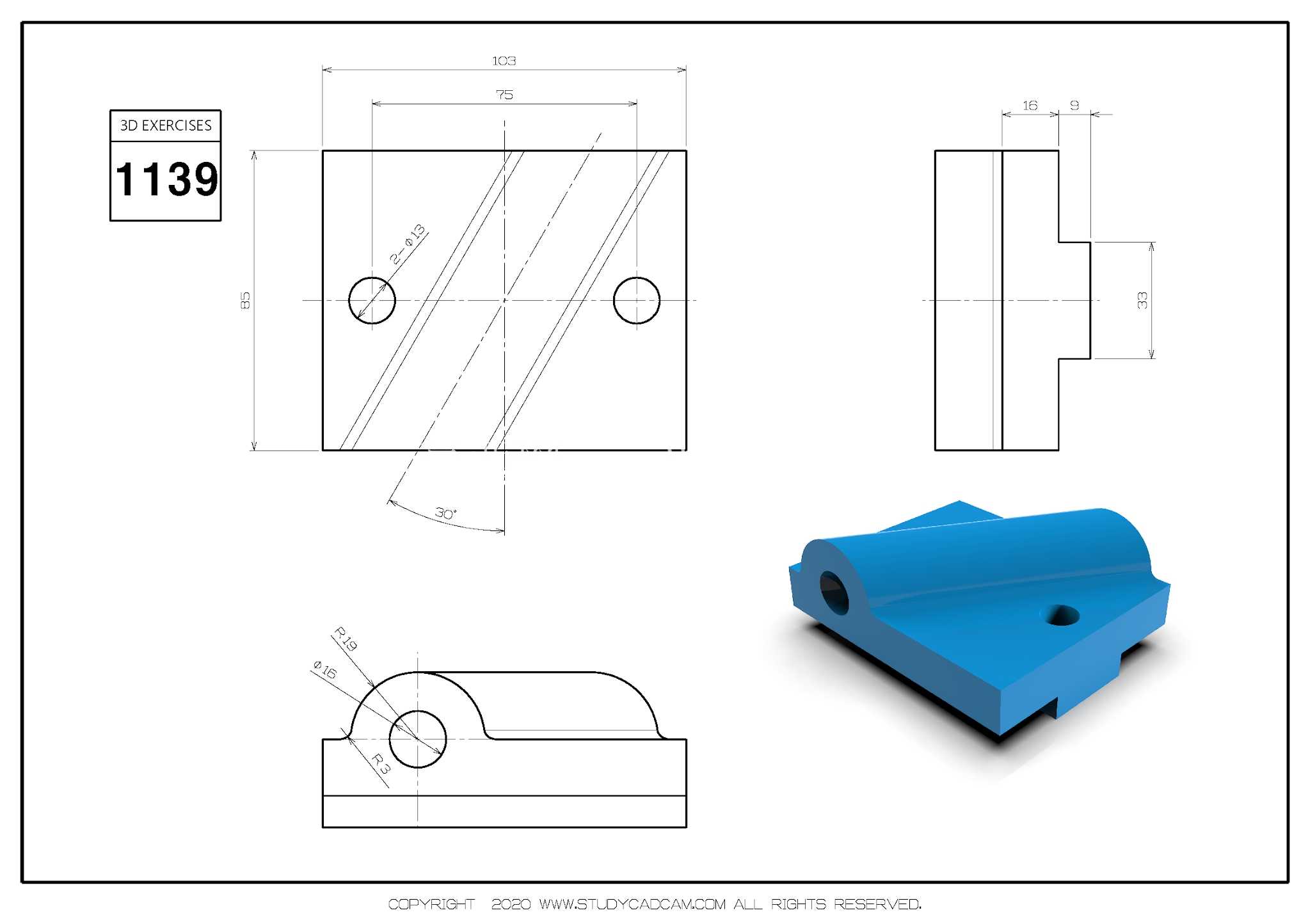 Studycadcam 3D CAD ��ϰ 1139/Autodesk Inventor Pro