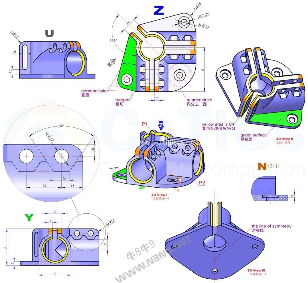 3D CAD基础练习 / CATICS 3D14-M06 / Autodesk Inventor Pro