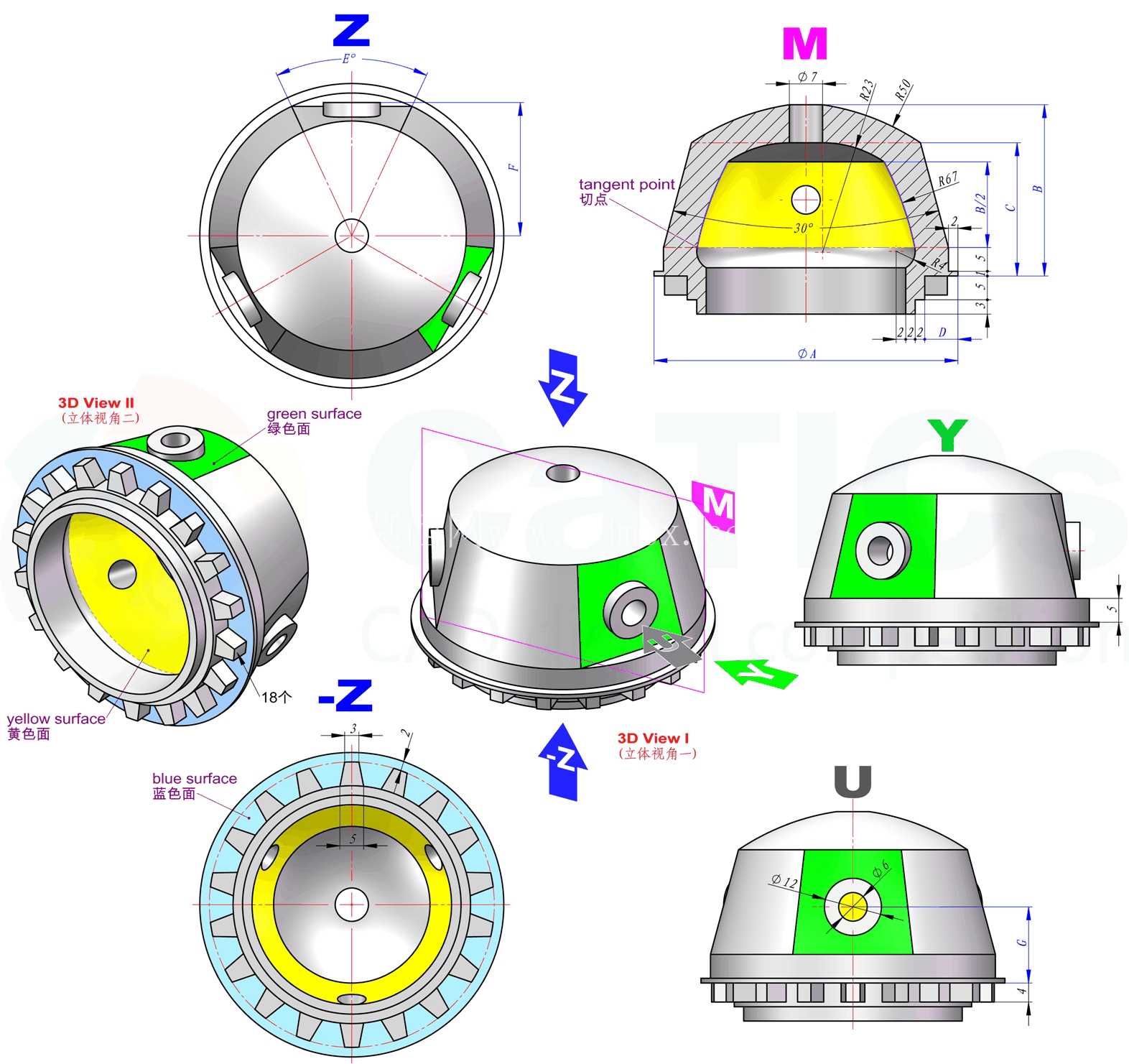 3D CAD基础练习 / CATICS 3D15-H02 / Autodesk Inventor Pro