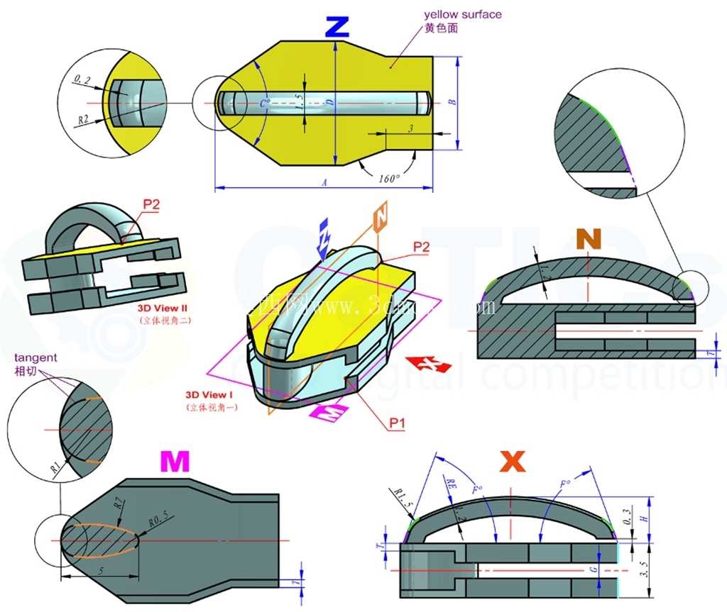 3D CAD基础练习 / CATICS 3D14-H01 / Autodesk Inventor Pro