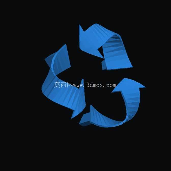 回收利用的象征性3D标志