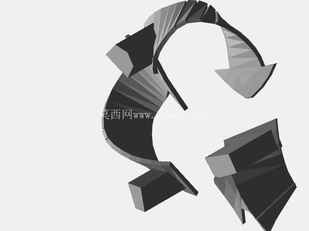 回收利用的象征性3D标志