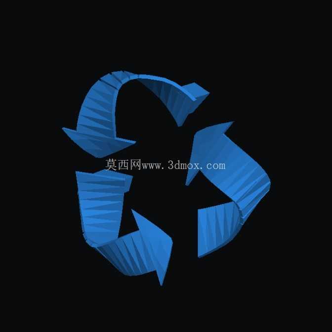 回收利用的象征性3D标志