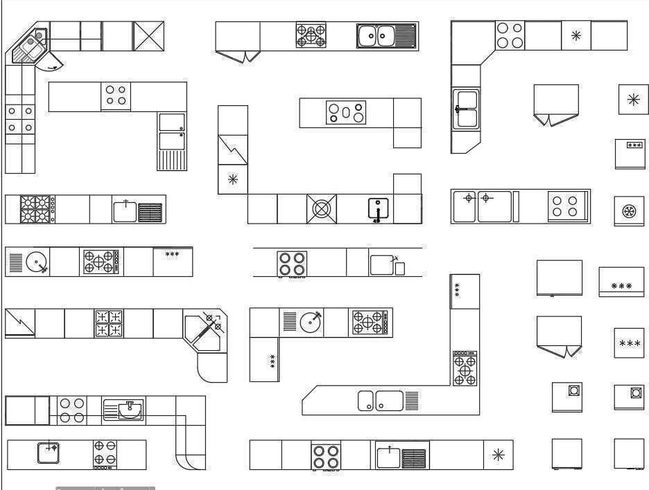 适用于 AutoCAD 的厨房家具管道库