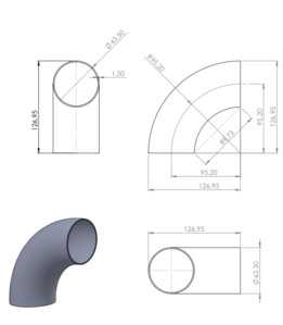 CONEX?O COTOVELO CURVA 90�� 2.1/2\�� ?63��5mm