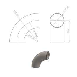 CONEX?O COTOVELO CURVA 90�� 4\�� ?101.6mm