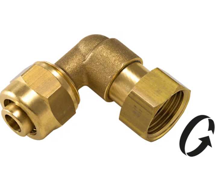 90�� PER ?12 mm ѹ����ͷ - 1/2\�� ������������ĸ