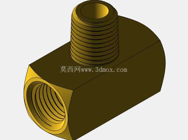 1/4\" MNPT X 2X FNPT 黄铜三通接头