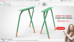 Solidworks家具设计:现代木桌