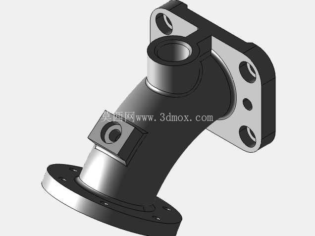 工业管道用法兰弯头和U型弯头的3D模型