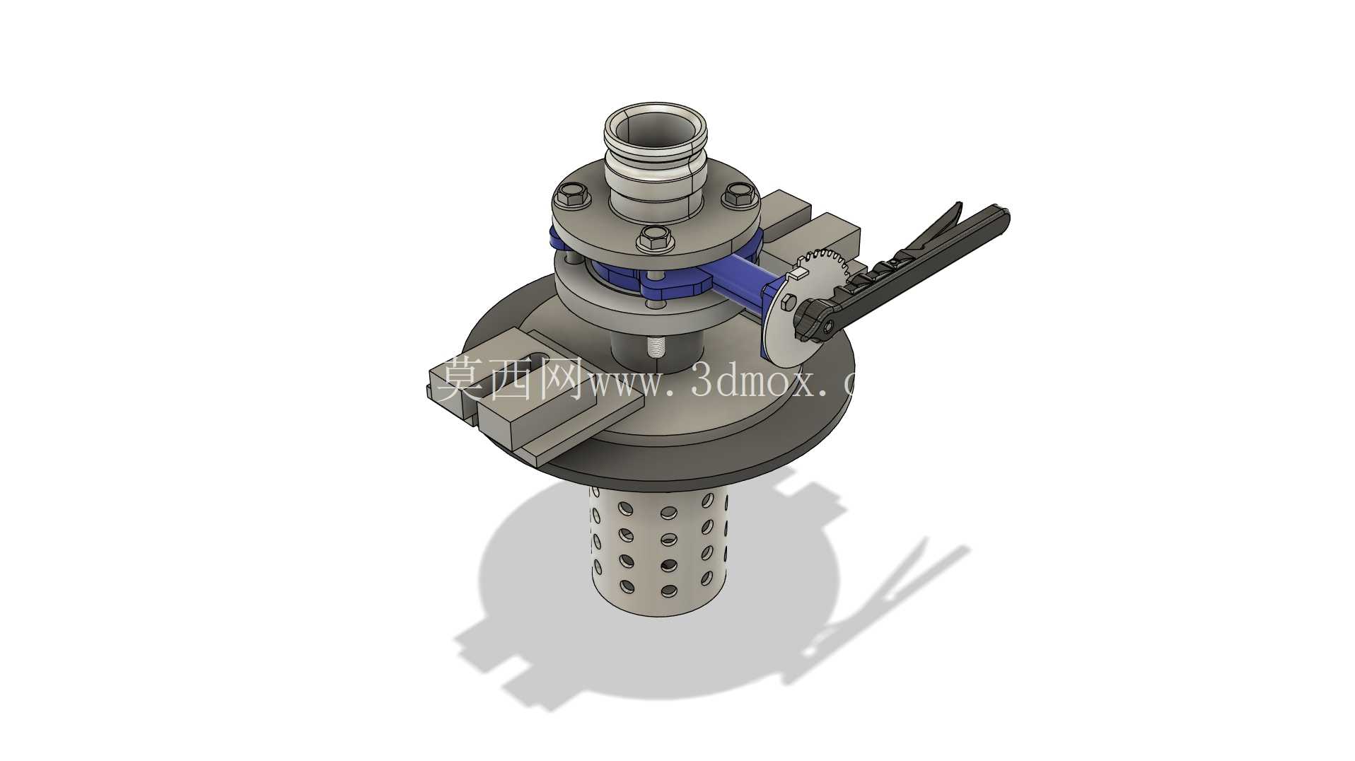 BM3400 磨机排料系统,通过 3 英寸软管和 F 型凸轮锁接头进行排料