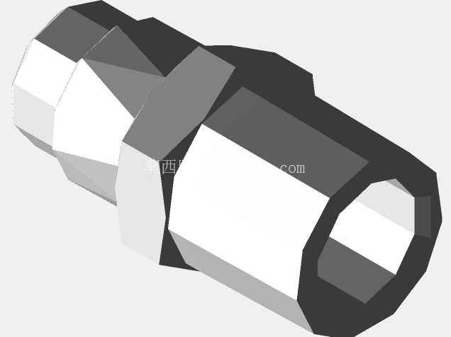 派克48F系列公头连接器3D模型