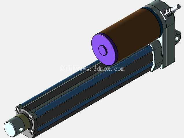 线性执行器推杆3D线性执行器电动缸3D支架传动机械