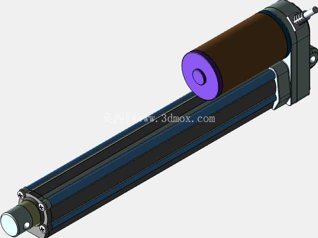 线性执行器推杆3D线性执行器电动缸3D支架传动机械
