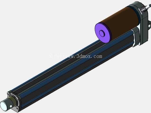 线性执行器推杆3D线性执行器电动缸3D支架传动机械